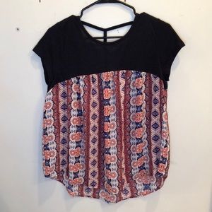 Cute blouse with an open back